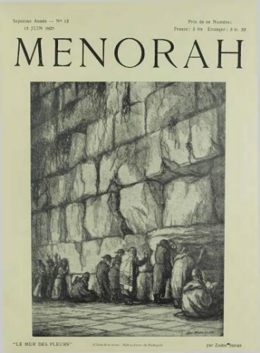 Menorah : L’Illustration Juive Vol.07 N°12 (15 juin 1928)